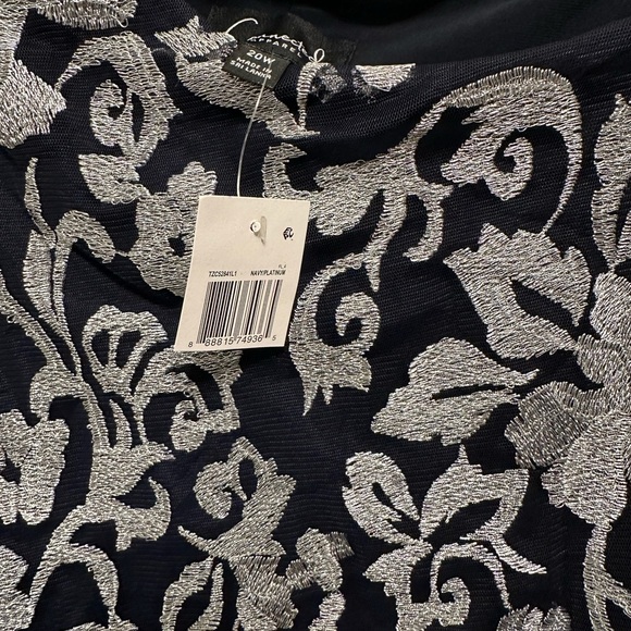 Connected Apparel Blue Gown with Short Flutter Sleeve - Picture 5 of 5